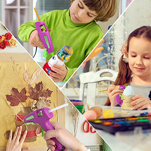 E.Durable Mini Glue Gun Tool Kit Kids Friendly with Glue Sticks for School Projects, DIY Crafts, Delicate Items Like Foam, Thermocal, Floral, etc (30W)