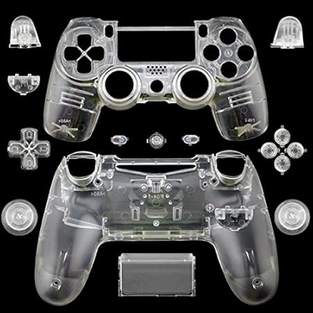 Amazon Com Wps Matte Controller Case Collection Full Housing Shell Full Buttons For Ps4 Playstation 4 Dualshock 4 Gen 1 Controllers Only Transparent Clear Computers Accessories