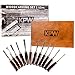 KPW Professional Wood Chisel Set with Wooden Presentation Box | Woodworking & Carving Tools with Chrome Vanadium Steel Blades & Walnut Handles | Lifetime Replacement | Ergonomically Designed |