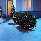 NOMA LED Net Christmas Lights | 100-Count Mini Lights | 4 ft x 4 ft Mesh | Outdoor/Indoor | Perfect for Bushes or Trees | Multi-Color