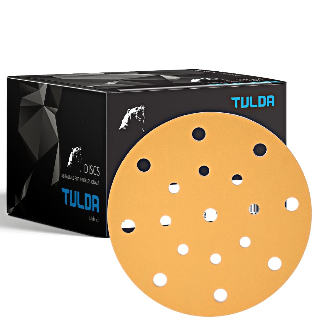 Tulda Sanding Discs P600 Orbital Sander Pads 6" 150mm 15 Holes - Hook & Loop Discs Paper Sanding Pads For Random Orbit Orbital Sander (Box of 100 PCS)