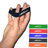 Set of 5 Hand / Finger / Forearm Resistance Bands for Exercise, Therapy and Stress Relief