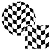Black & White Checkered Beverage Napkins & Dessert Plates Party Kit for 8