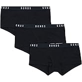 Bonds Women's Underwear Boy Shorts Pack, Luxe Originals Boyfit Panties, Cotton/Modal-Blend Underwear, 3-Pack