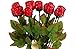 Madelaine Chocolates, Exquisite, Intricate, Highly Detailed 3/4 OZ Premium Milk Chocolate Roses, Nestled In Medium Stems With Lush, Silk Leaves - Semi-solid Chocolate - (Red) (6 Pack)