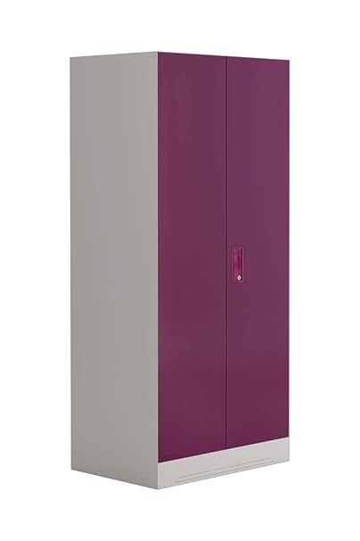 GODREJ INTERIO Slimline 2-Door Almirah with Locker (Textured Finish, Textured Purple)