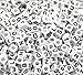 Amaonm 500pcs Mixed White DIY Square Acrylic Plastic Letter/Alphabet Letter