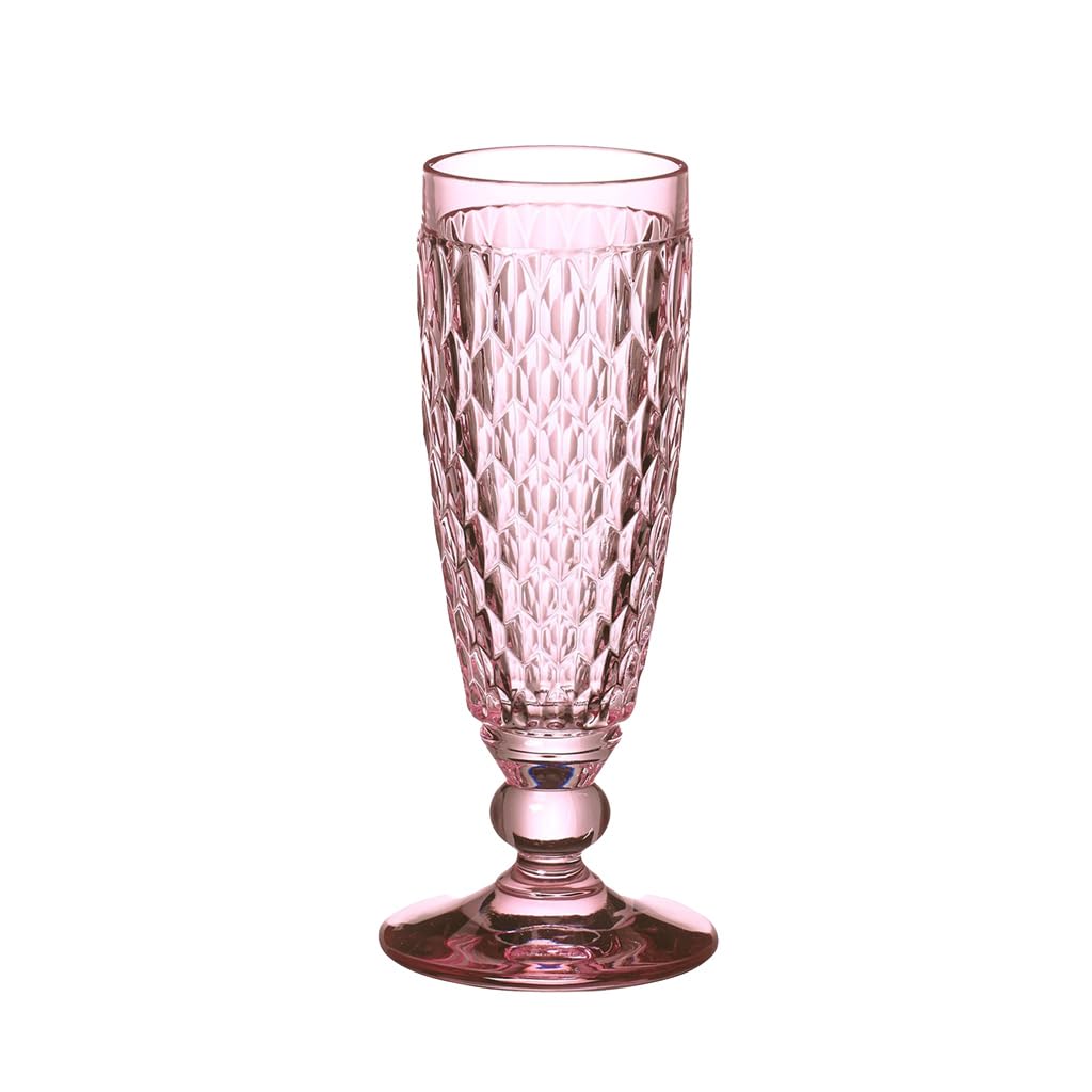 Villeroy & Boch Boston Coloured Champagne Flute, Crystal, Rose