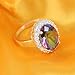 Jewelry Set, J.MOSUYA 925 Sterling Silver Plated Rainbow Mystic Topaz Ring Earring Necklace Set for Women