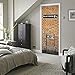3D Door Decal Door Stickers Decor Door Mural Removable Vinyl Wall Art Door Wall Mural Door Wallpaper for Home Decor