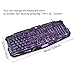 BlueFinger LED Gaming Keyboard,Mechanical Feeling USB Wired Computer Keyboard,114 Keys Letters Glow,3 Color Blue/Red/Purple Led Backlit Keyboard for Laptop PC Computer Game Work