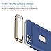Neivi Huawei P9 Lite Case, 3 In1 Ultra Slim Full Protective Hard Anti-Scratch Shockproof Electroplate Frame with Metal Texture Armor PC Hard Back Case Cover & Skin for Huawei P9 Lite (Blue & Gold)
