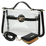 kilofly Women's Purse Small Transparent Shoulder Crossbody Clear Clutch + Wallet
