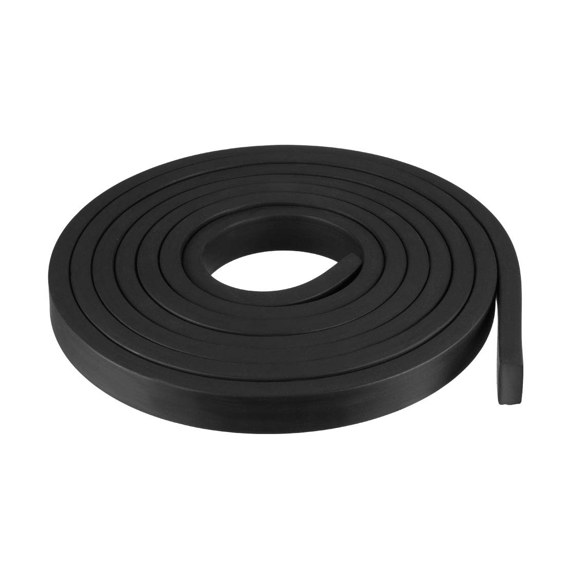 sourcing map Solid Rectangle Rubber Seal Strip 20mm Wide 10mm Thick, 3 Meters Long Black