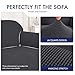 subrtex 1-Piece Jacquard high Stretch Couch slipcover, Furniture Protector for Settee Spandex Washable 3 Seater Cushion Cover Coat (Sofa, Gray)