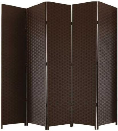 BlueBoxInnovations ENTWINE SQ Brown Colour Handmade 5 Pane panel Room Divider/Splitter Screens