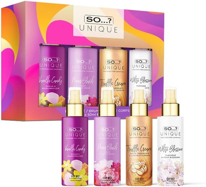 SO…? So Unique Mini Mist Gift Set 4x50ml Vanilla Candy Sweet Pea Truffle