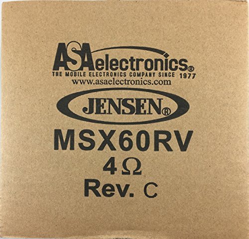 JENSEN MSX60RV 6.5" High-Performance Coaxial Speaker with Silk Dome Tweeter