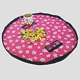 Refaxi Rose Red Toy Storage Bag TIDY Organizer Rug