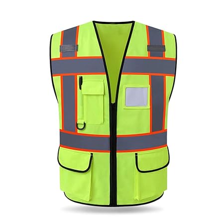 LYL-Safety-Westen Warnwesten Arbeitskleidung Warnweste Reflektierende Securite Warnweste Reflektor ärmellose Jacke (Color : Y