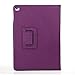 Bear Motion for iPad Air 2 - Genuine Leather Folio Case for iPad Air 2 with Built in Stand (Supports Smart Cover Function) (Purple)