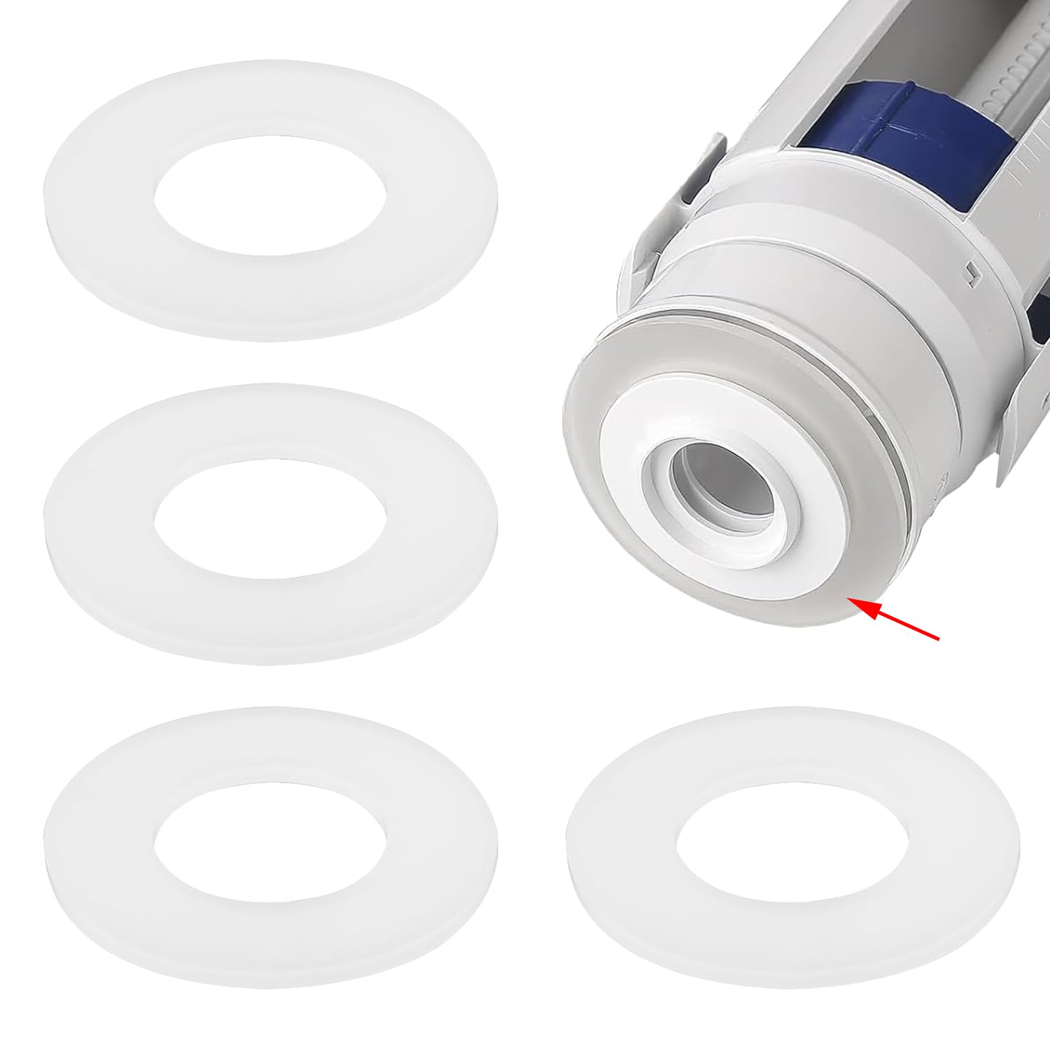4PCS Flush Valve Base Sealing Washer Silicone Silicon Rubber Flush Valve Seal Washer Replacement Toilet Cistern Seal for Viva SKY095 Skylo Geberit 816.418.00.1