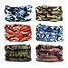 Toes Home 6PCS Outdoor Headband Elastic Seamless Bandana Neck Gaiter Scarf Sport Headwear Boho Series for Yoga Hiking