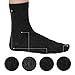 Organic Eco Hemp Walking Socks – Wide Range of Cool Moisture Wicking Dress Socks - Black - White