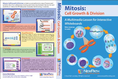 NewPath Learning Cell Growth and Division Mitosis Multimedia Lesson, Single User License, Grade 6-10