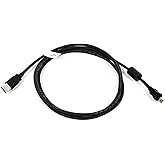 Monoprice 6-Feet USB 2.0 A Male to Mini-B 5pin Male 28/24AWG Cable with Ferrite Core (104931),Black