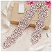 yanstar Wedding Bridal Belts Rose Gold Rhinestone Crystal Pearl Belt with Ivory Sash for Wedding Dress Prom Gown-17.7In1.6