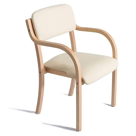 Amazon Com Rxbfd Wooden Dining Chair With Arms Open Back