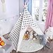 Asweets Kids Teepee Tent, Children Play Tent, Indoor Outdoor Cotton Play Tent for Girls & Boys Kids (Grey Heart Tent)