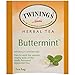 Twinings Peppermint & Creamy Vanilla Herbal Tea Individually Wrapped Bags, 20 Count (Pack of 6), Formerly Buttermint, Naturally Caffeine-Free, Enjoy Hot or Iced, 120 Teabags