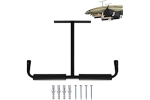 Overhead Storage Hooks – Metal Ceiling Mounted Rack, 17 Inch Trapezoidal Double T Design | Durable Garage Organizer For Bikes