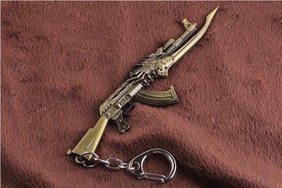 CF through firewire games around weapons fire kirin bazooka M4A1 with wheel AK47 QiangMo key chain pendant