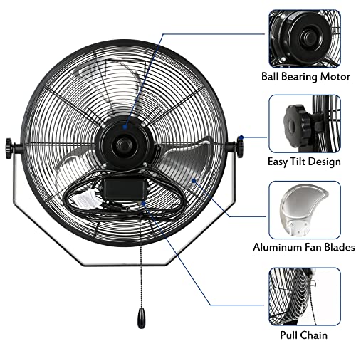 BILT HARD 4300 CFM 18 in. Industrial Wall Fan with Sealed Motor, 3