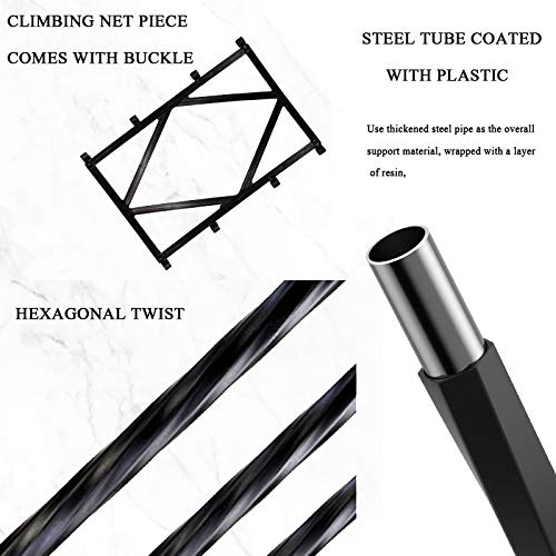 CJSWT Rankhilfe, Rankgerüst Kletterpflanzen,Dekorative gartenzaun im freien beschichtete Metall rostboden 120 x 60 cm… – Bild 5