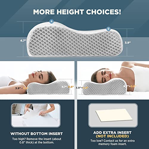 Osteo Adjustable Memory Foam Pillow with 6 Available Height, No Smell