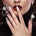 TecUnite 100 Pieces Flatback Water Drop Rhinestones Nail Art Rhinestones Glass Stones 3D Nail Jewelry Accessories, 5 x 8 mm (Crystal AB and Clear)
