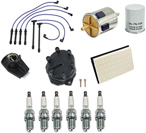 99-02 Tune Up Kit Wires Distributor Cap Rotor Spark Plugs Fits Nissan Quest