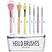 Professional Makeup Brush Set, Belle Maker Rainbow Unicorn Makeup Brushes with Glitter travel case for travel women, seven pieces set