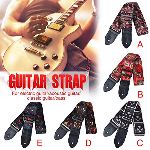 idyllic Electric Guitar Strap Belt Adjustable Pure for Acoustic Guitar, Bass Musical Instrument Accessories