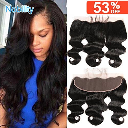 Free Part Ear To Ear Lace Frontal Closure 12 inch Brazilian Hair Body Wave 13x4 Front Human Hair Closure Bleached Knots With Baby Hair Unprocessed Brazilian Virgin Hair
