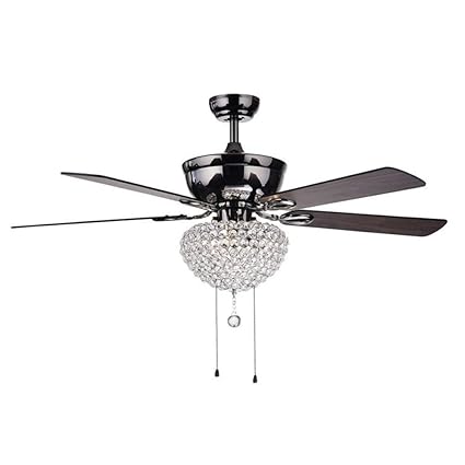 Efperfect 52inch Crystal Ceiling Fan Light With 5 Premium Reverse