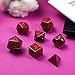 DnDnD Red D&D Game Dice,7 Die Polyhedral Metal Dice with Gift Metal Tin for RPG DND Dungeons and Dragons Dice Collector Board Game Player