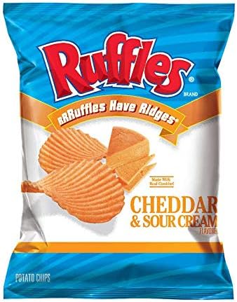 Frito-Lay - Tim's - Hawaiian Potato and Corn Chips - Variety Bulk Packs (Ruffles Potato Chips, Cheddar & Sour Cream, 1 oz)