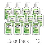 PURELL Naturals Advanced Hand Sanitizer Gel, with Skin Conditioners and Essential Oils, 12 fl oz Counter Top Pump Bottle (Case of 12) - 9629-12