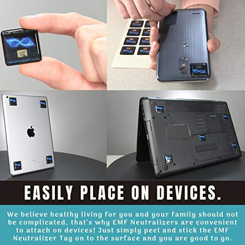 Cell Phone EMF Protection Radiation Neutralizers + Free $45 Voucher for 3 EMF Radiation Neutralizer Buttons - Slim Design - Proudly 100% USA Made - 10 or 20 Pack - Developed by Dr. Valerie Nelson - Thumbnail 3