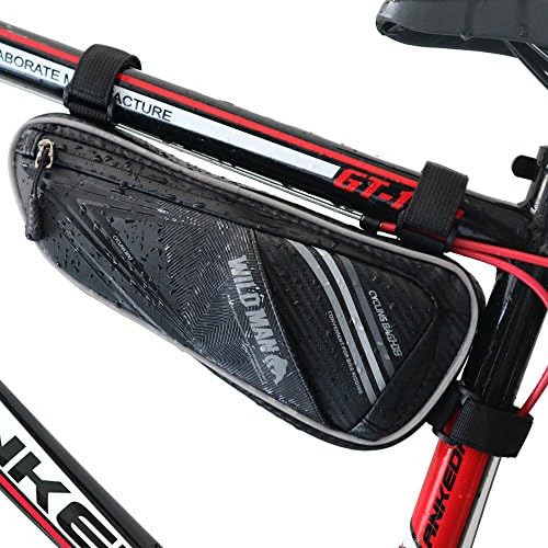 XBoze Bicycle Cycling Bike Triangle Bag Outdoor MTB Road Bike Top Tube Triangle Pouch with Reflective Stripe